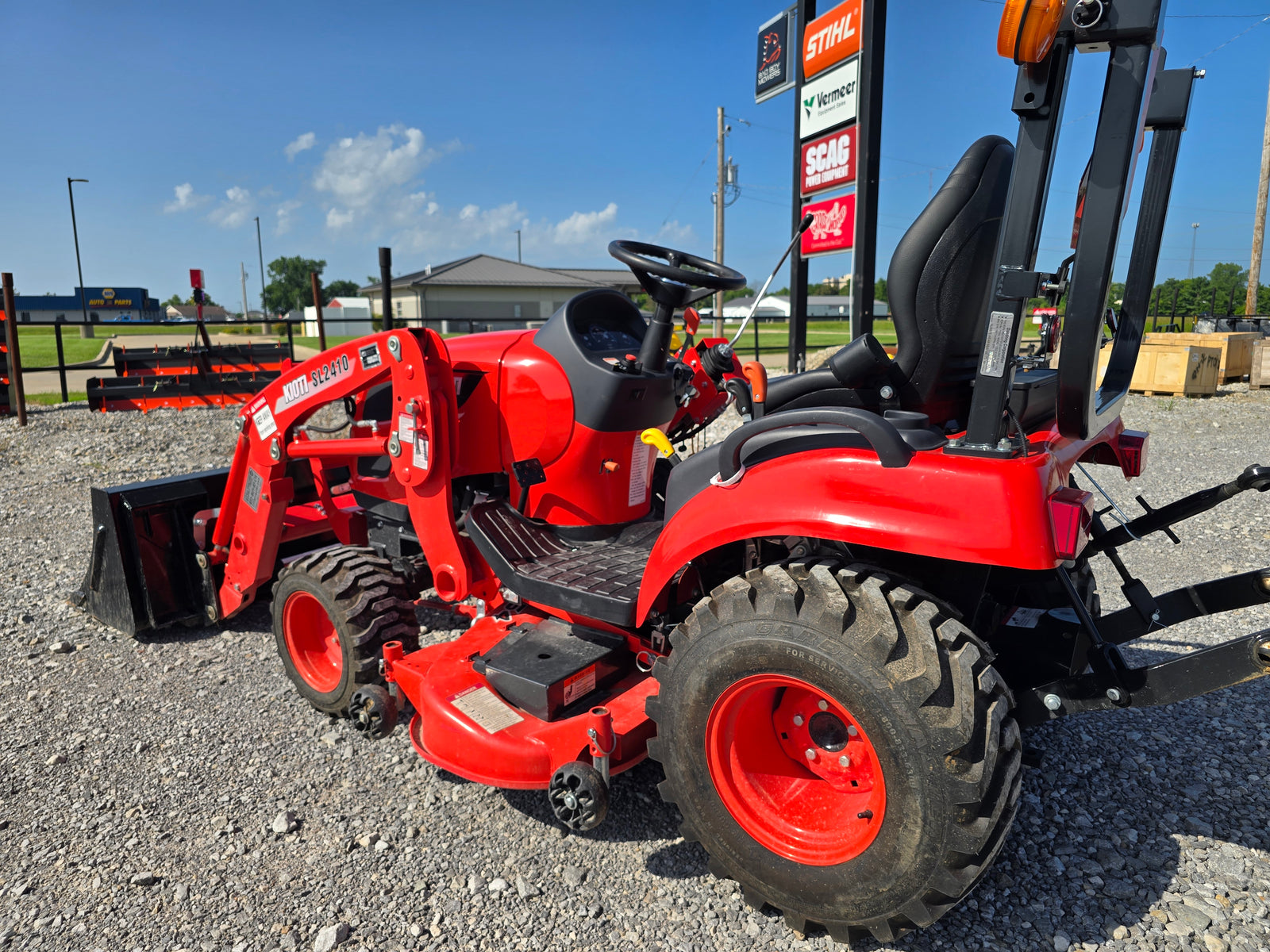 USED 2025 KIOTI CS2210 TLB - TRACTOR,LOADER & BELLY MOWER