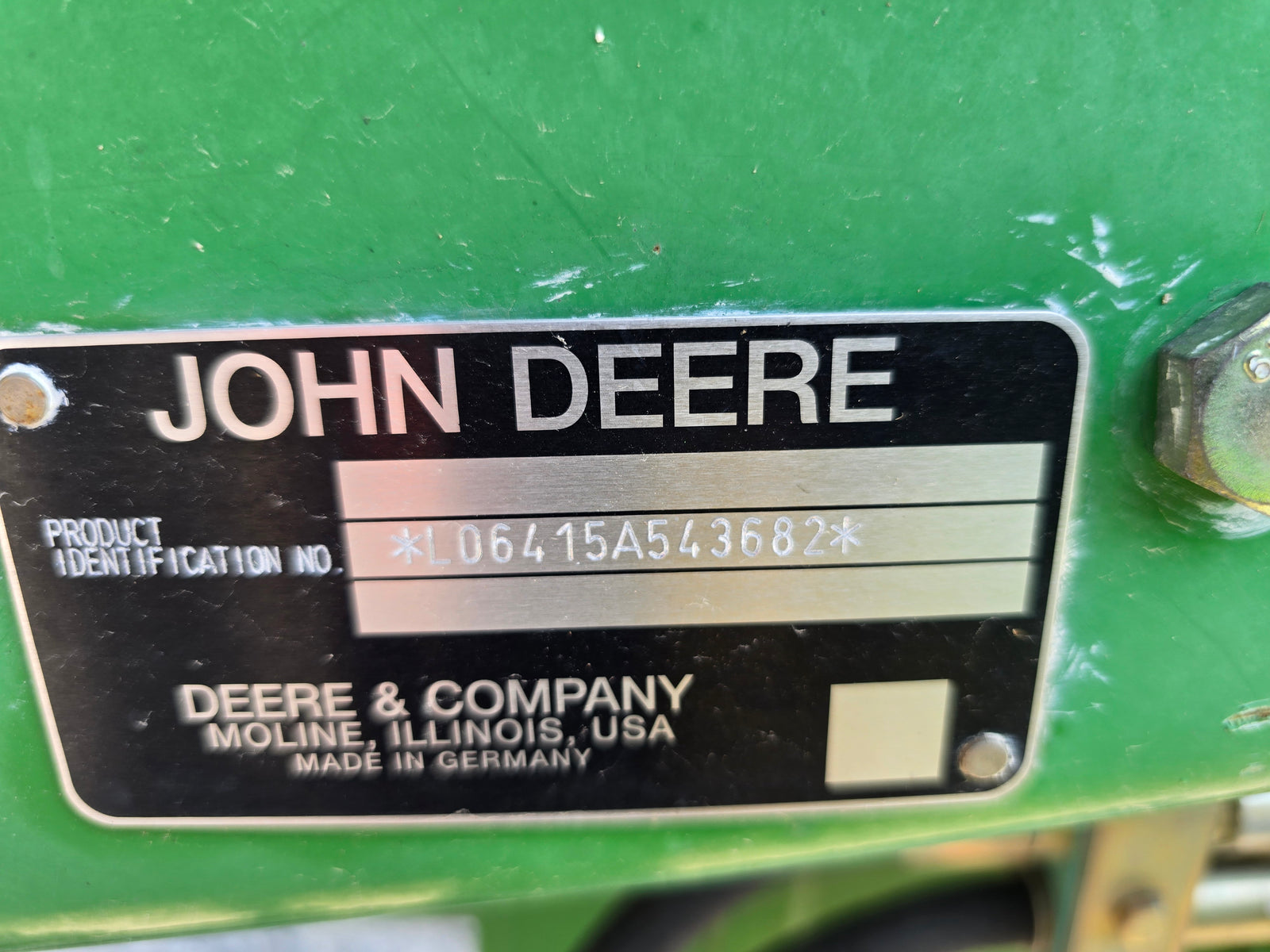 USED 2007 JOHN DEERE 6415 OPEN STATION TRACTOR