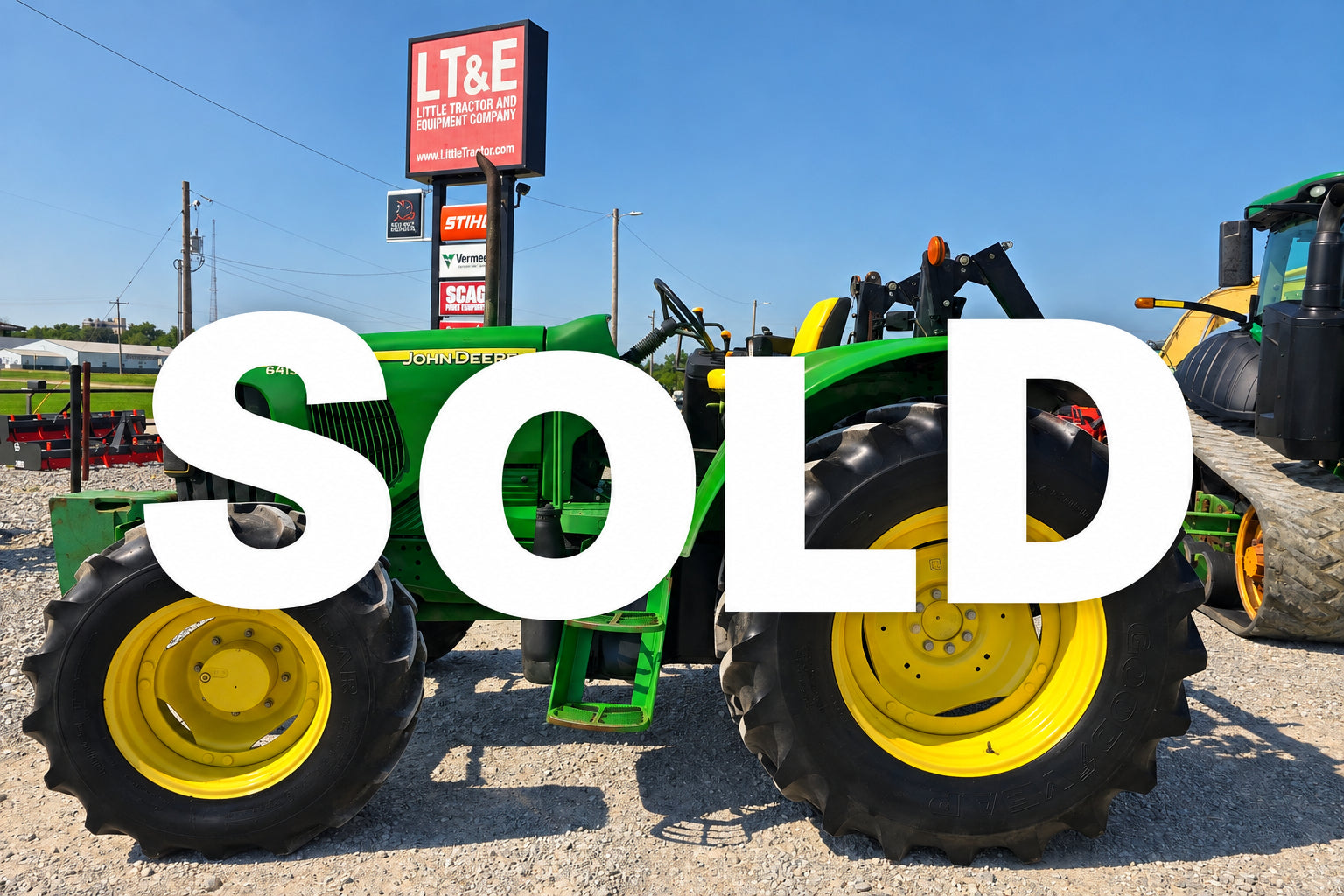 SOLD!! SOLD!! SOLD!! -USED 2007 JOHN DEERE 6415 OPEN STATION TRACTOR - $31,850