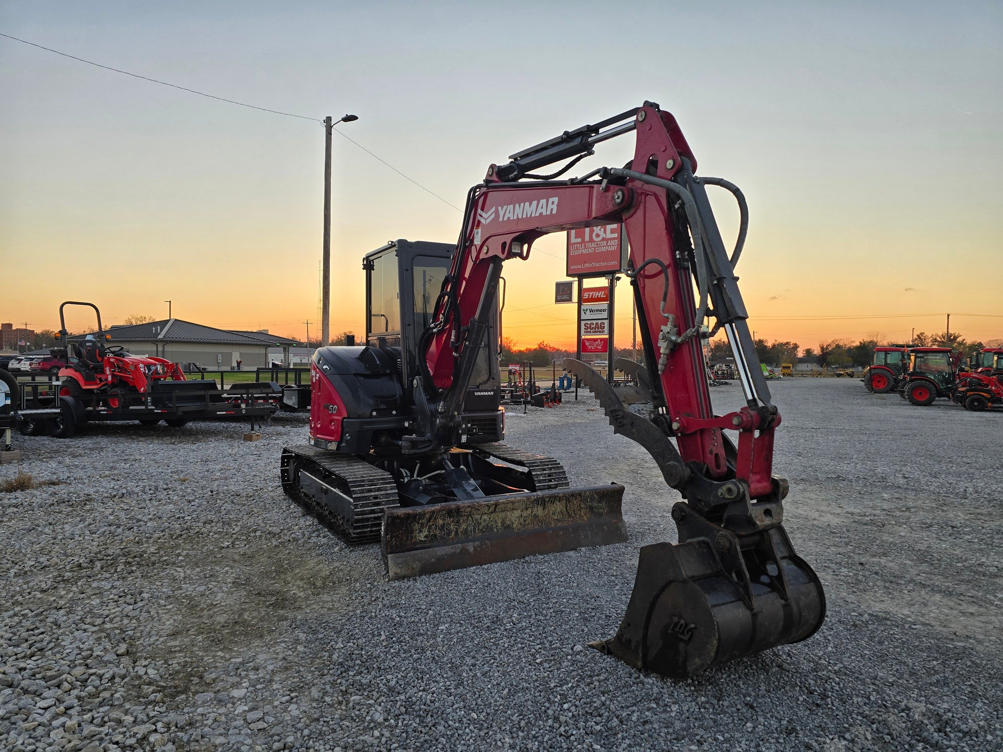 USED 2022 YANMAR VIO-50 CAB - 4 WAY BLADE - STEEL TRACKS - #4162624