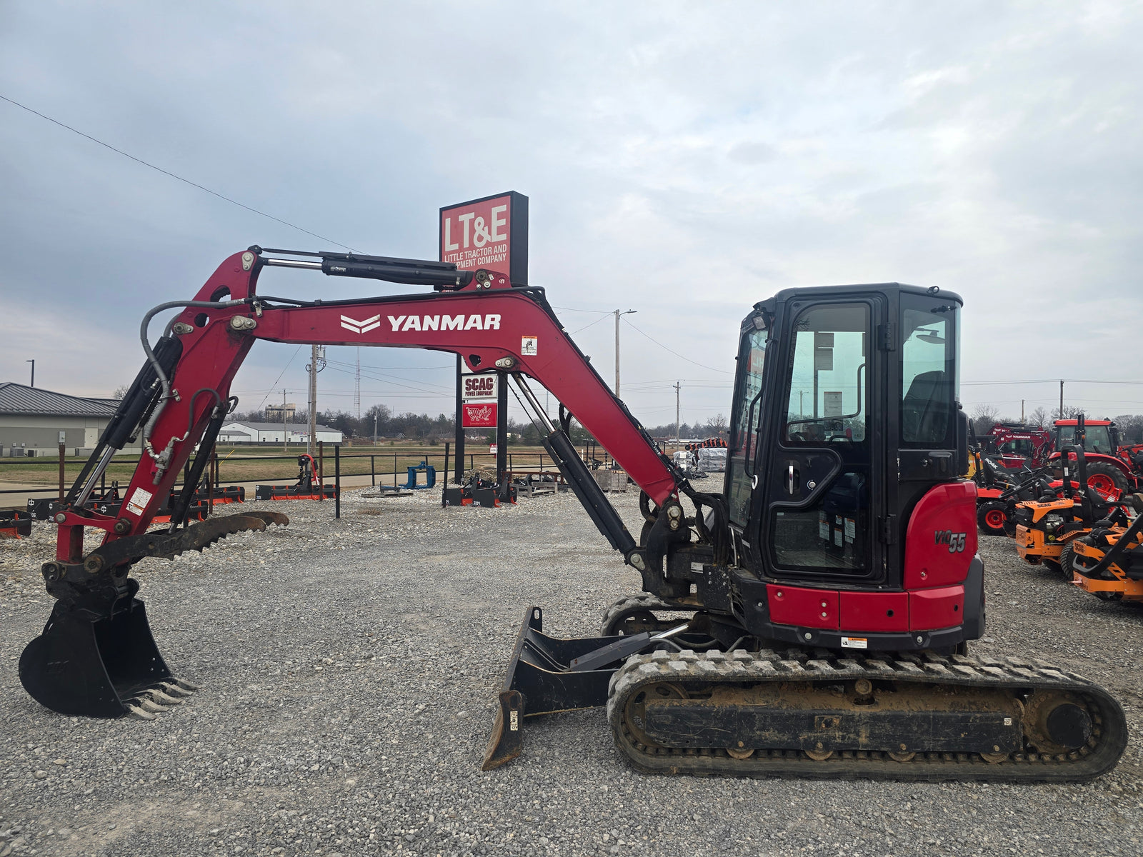 USED 2023 YANMAR VIO-55 CAB WITH BUCKET & THUMB #6169101