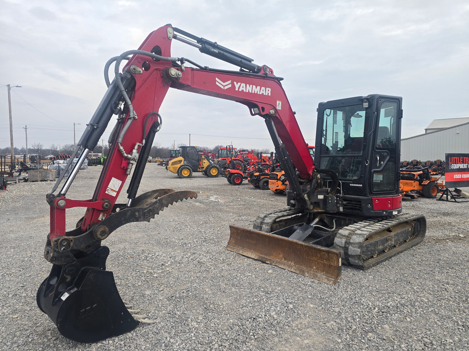 USED 2023 YANMAR VIO-55 CAB WITH BUCKET & THUMB #6169101