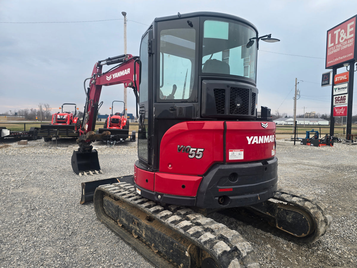 USED 2023 YANMAR VIO-55 CAB WITH BUCKET & THUMB #6169101
