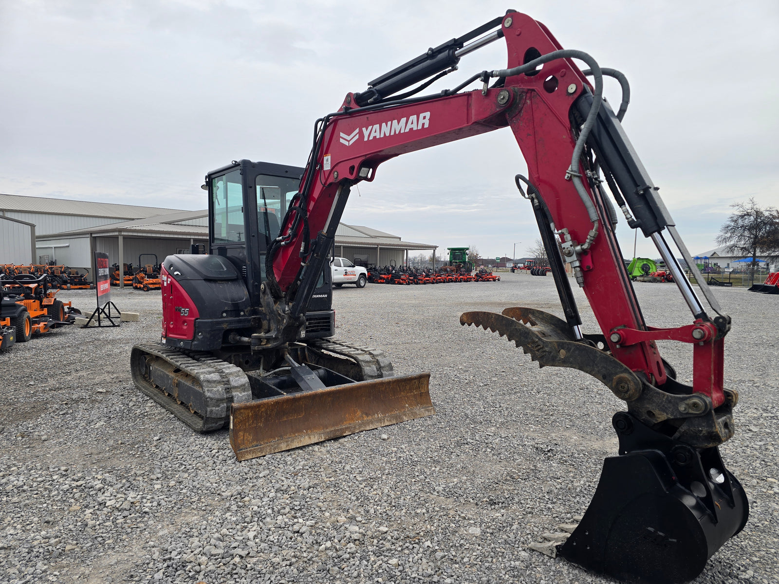 USED 2023 YANMAR VIO-55 CAB WITH BUCKET & THUMB #6169101