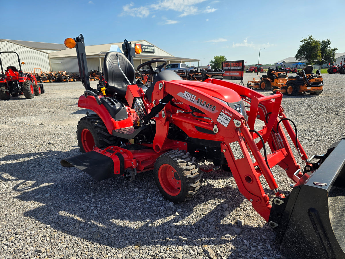 USED 2025 KIOTI CS2210 TLB - TRACTOR,LOADER & BELLY MOWER