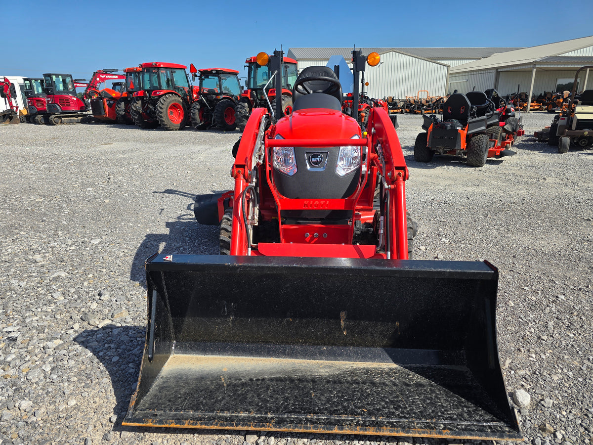 USED 2025 KIOTI CS2210 TLB - TRACTOR,LOADER & BELLY MOWER