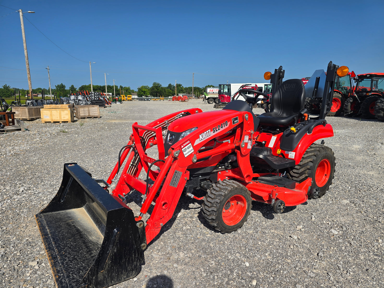 USED 2025 KIOTI CS2210 TLB - TRACTOR,LOADER & BELLY MOWER