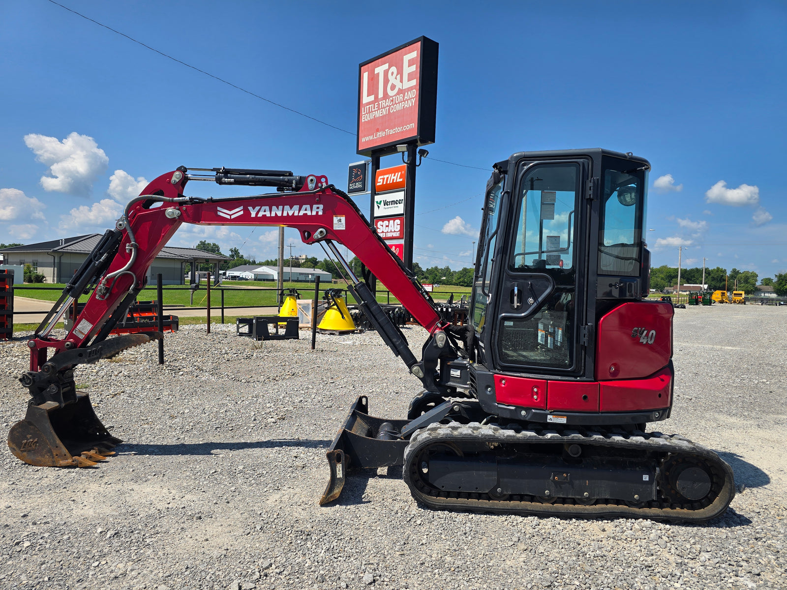 USED 2023 YANMAR SV40 CAB WITH BUCKET AND THUMB #6169932