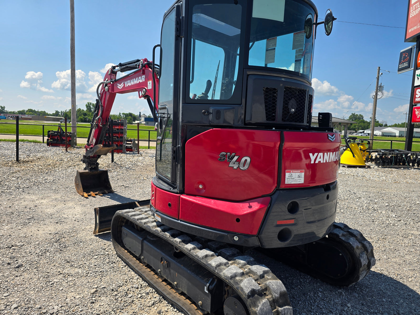 USED 2023 YANMAR SV40 CAB WITH BUCKET AND THUMB #6169932