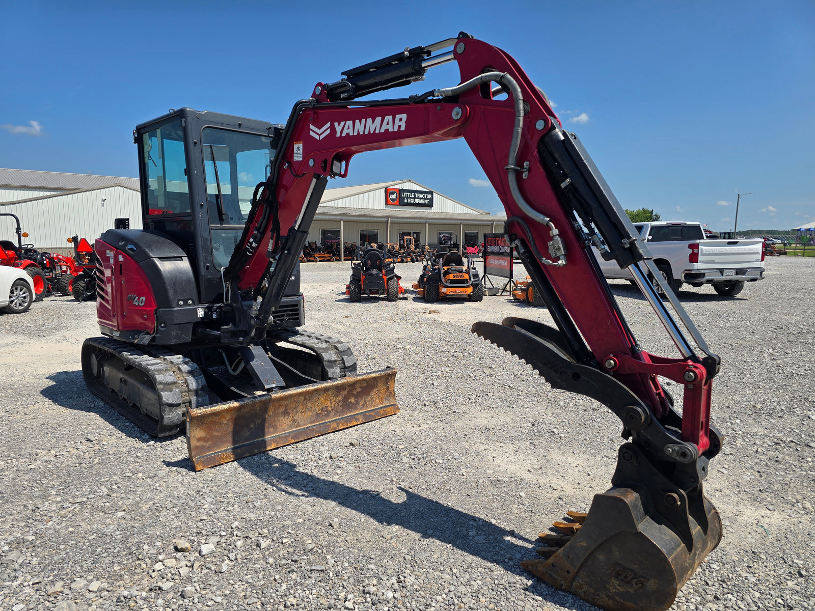 USED 2023 YANMAR SV40 CAB WITH BUCKET AND THUMB #6169932