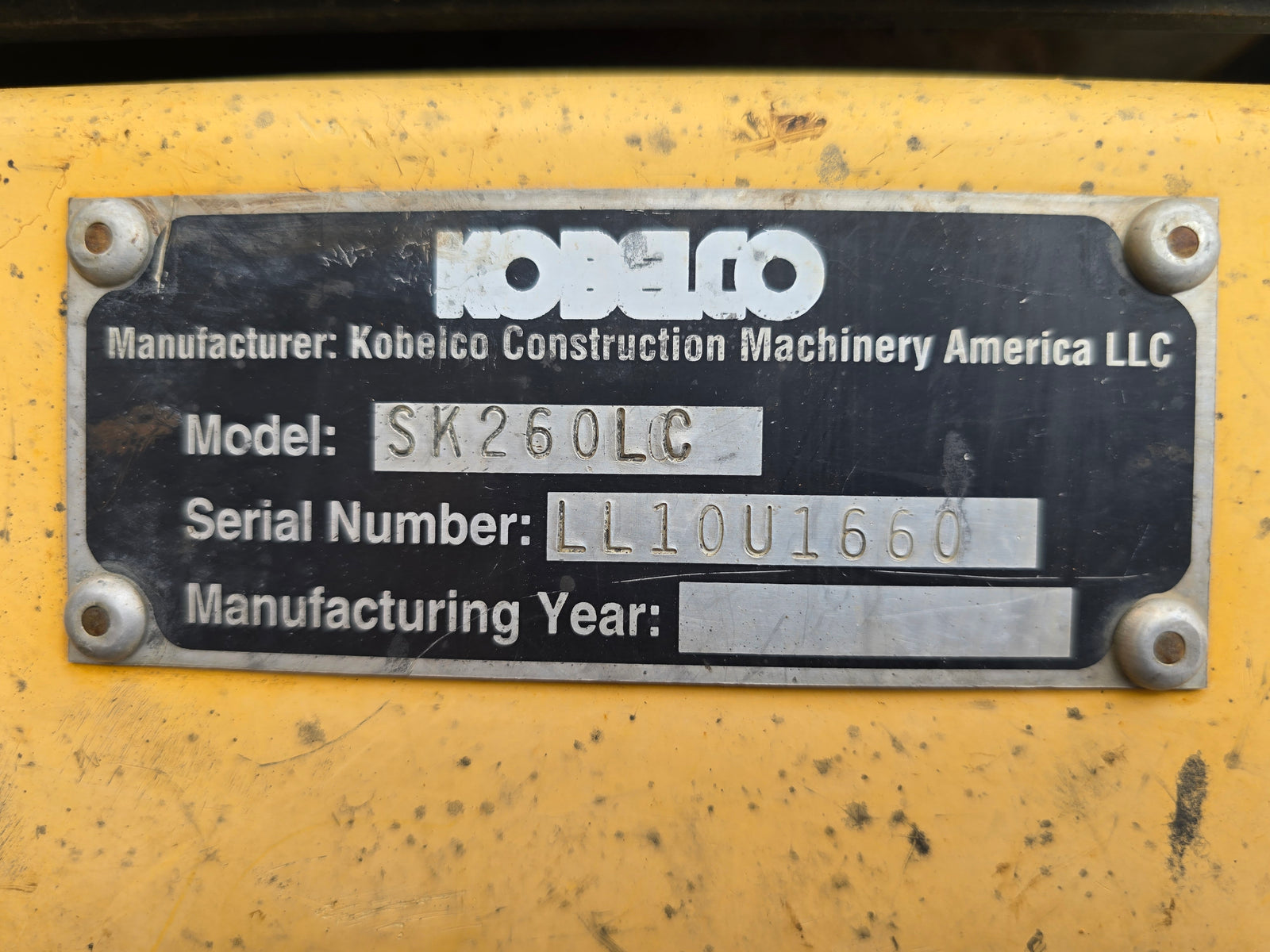 2016 KOBELCO SK260LC - $61,000