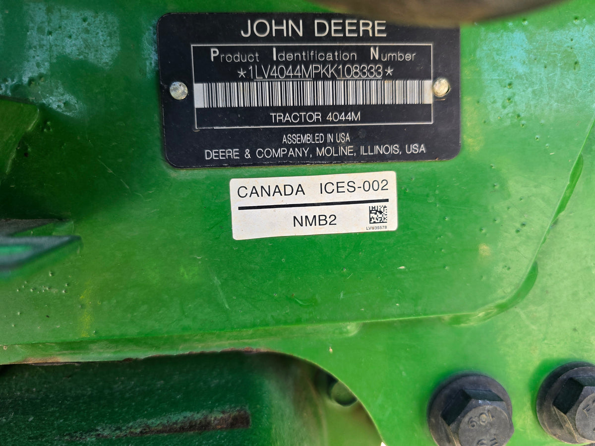 USED JOHN DEERE 4044M - LOADER, BUCKET & PALLET FORKS #7299822  - $28,500