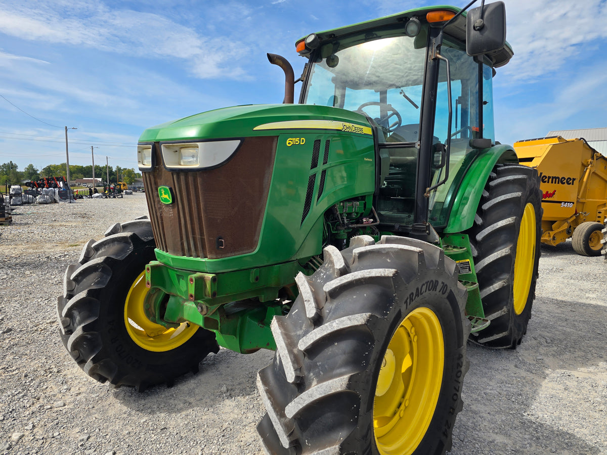 USED 2014 JOHN DEERE 6115D CAB TRACTOR - $32500