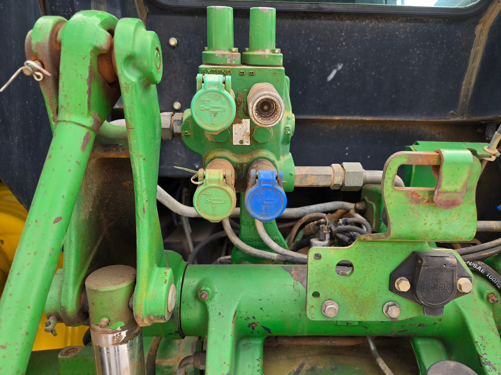 USED 2014 JOHN DEERE 6115D CAB TRACTOR - $32500
