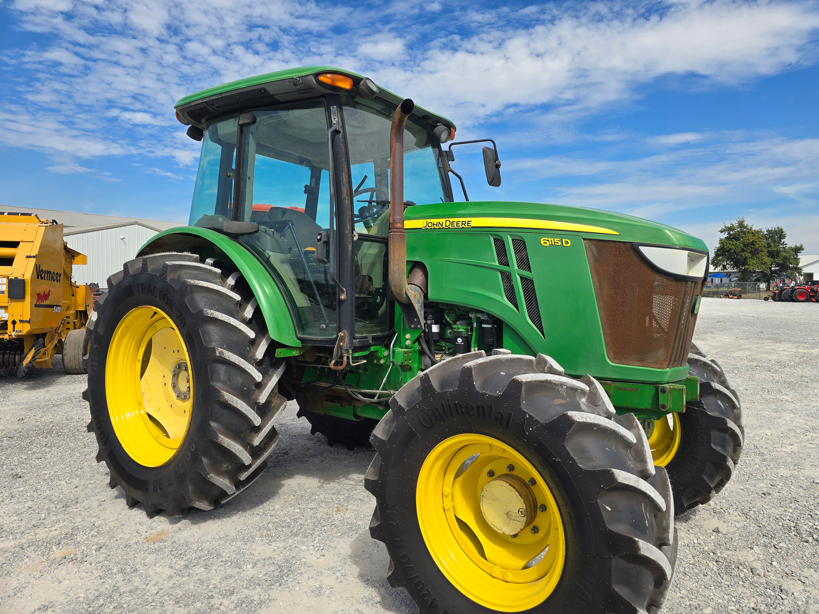 USED 2014 JOHN DEERE 6115D CAB TRACTOR - $32500