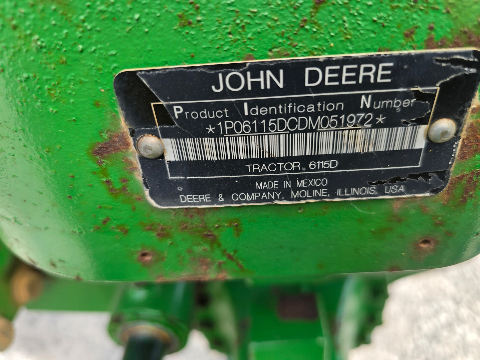 USED 2014 JOHN DEERE 6115D CAB TRACTOR - $32500