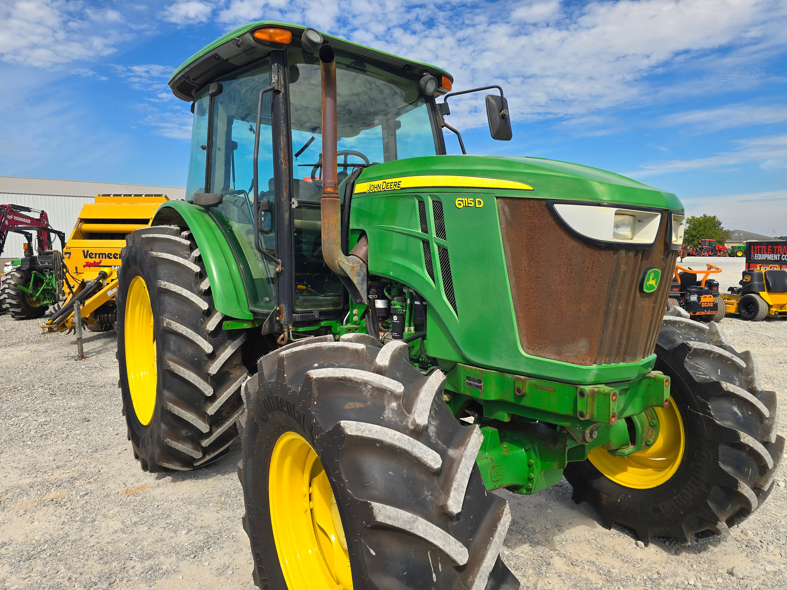 USED 2014 JOHN DEERE 6115D CAB TRACTOR - $32500