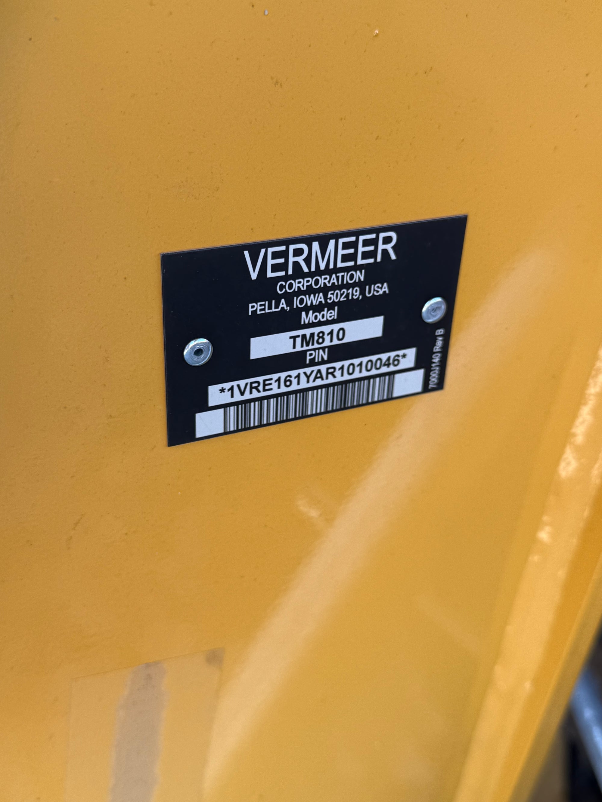 USED - 2024 VERMEERTM810 TRAILED MOWER - SAME AS NEW 0113-0207