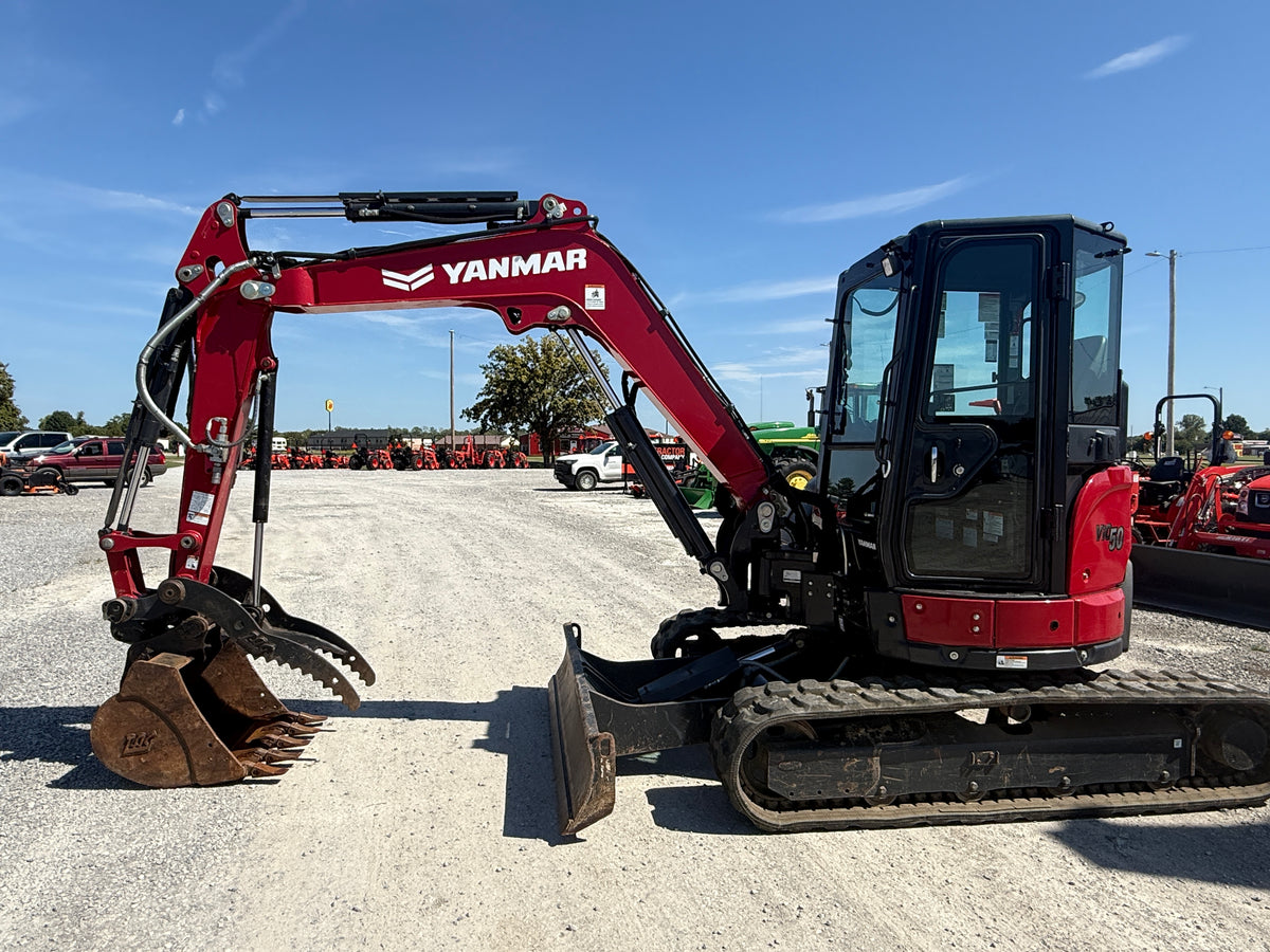USED 2023 YANMAR VIO-50 CAB WITH BUCKET AND THUMB - #6169922 - $66,000
