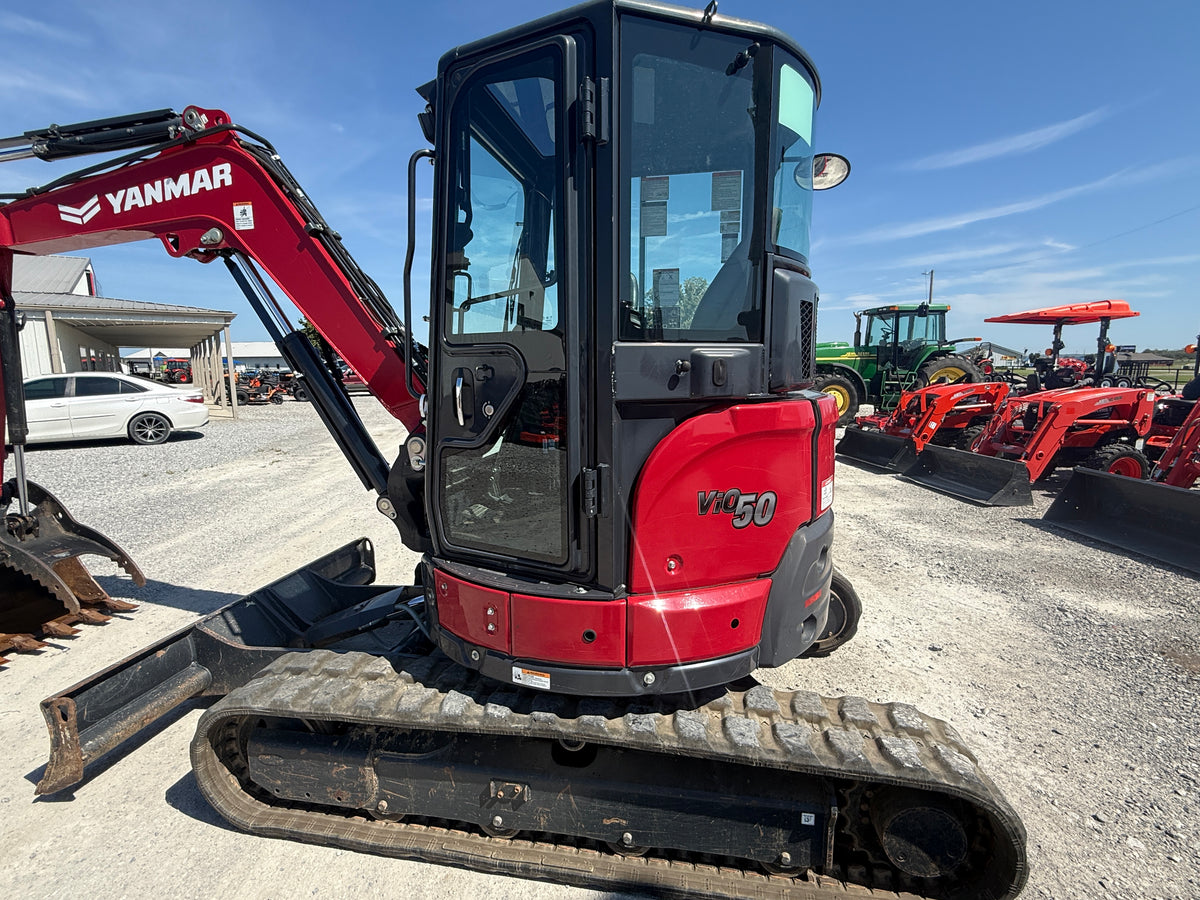 USED 2023 YANMAR VIO-50 CAB WITH BUCKET AND THUMB - #6169922 - $66,000