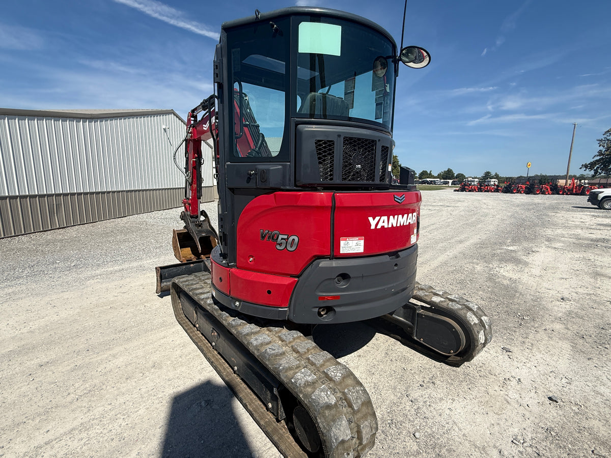 USED 2023 YANMAR VIO-50 CAB WITH BUCKET AND THUMB - #6169922 - $66,000